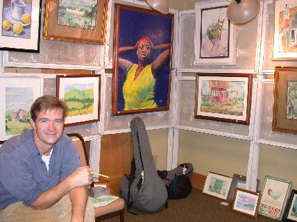Here's some of my originals. This photo was taken at an Art show here in Western North Carolina.